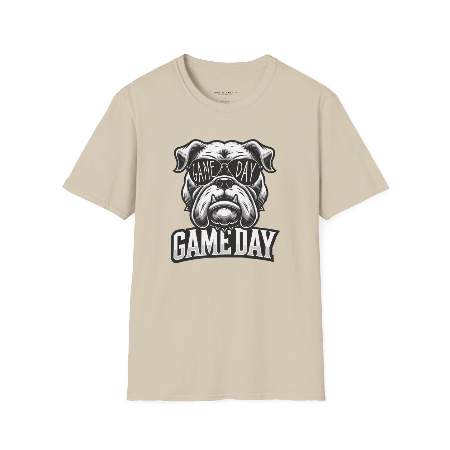 Game Day Bulldog Tee | Unisex Softstyle Comfort for Pet Lovers, Sports Fans & Everyday Style