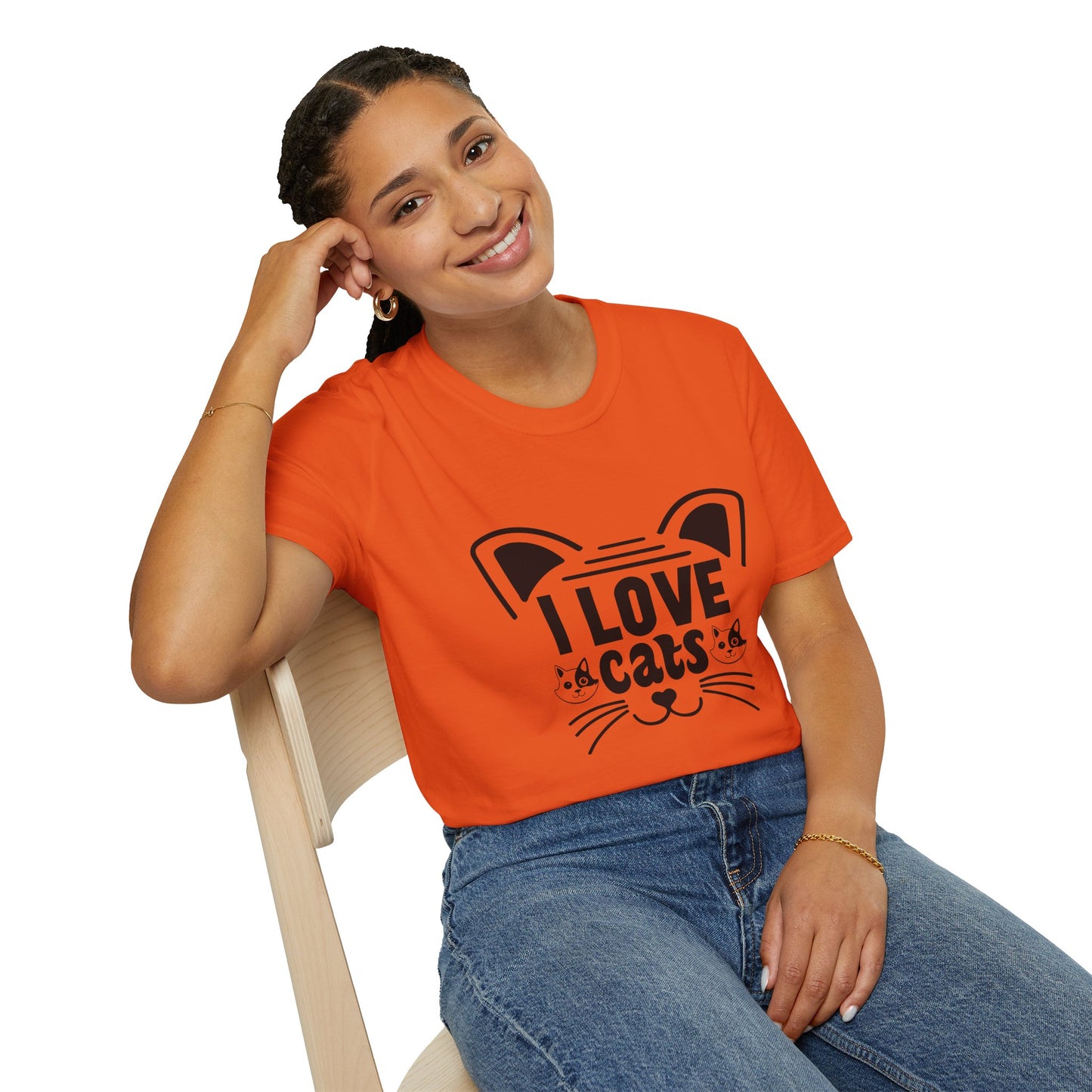 I LOVE Cats Tee | Softstyle Comfort for Pet Owners, Animal Lovers & Everyday Cat Joy