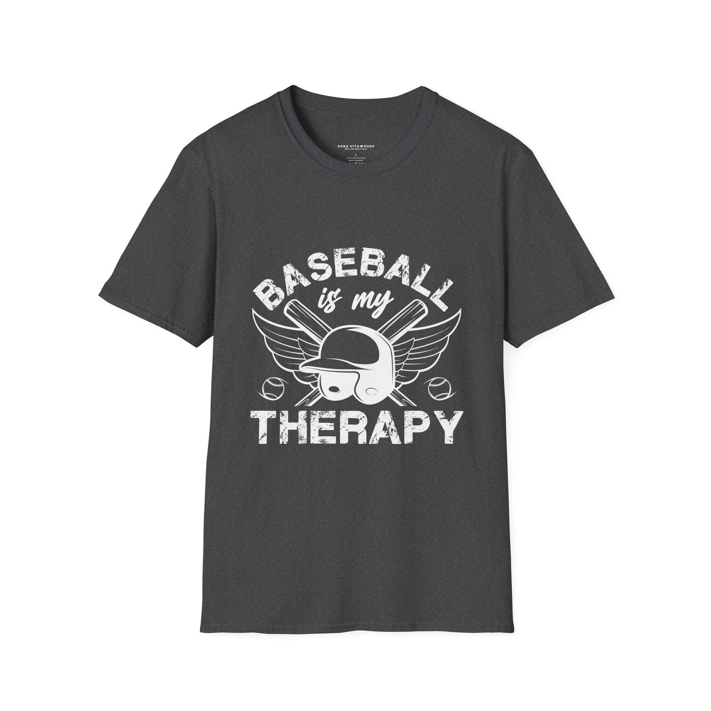 Baseball Therapy Softstyle Tee – All‑Day Comfort, Game‑Day Energy, Perfect Gift for Baseball Lovers