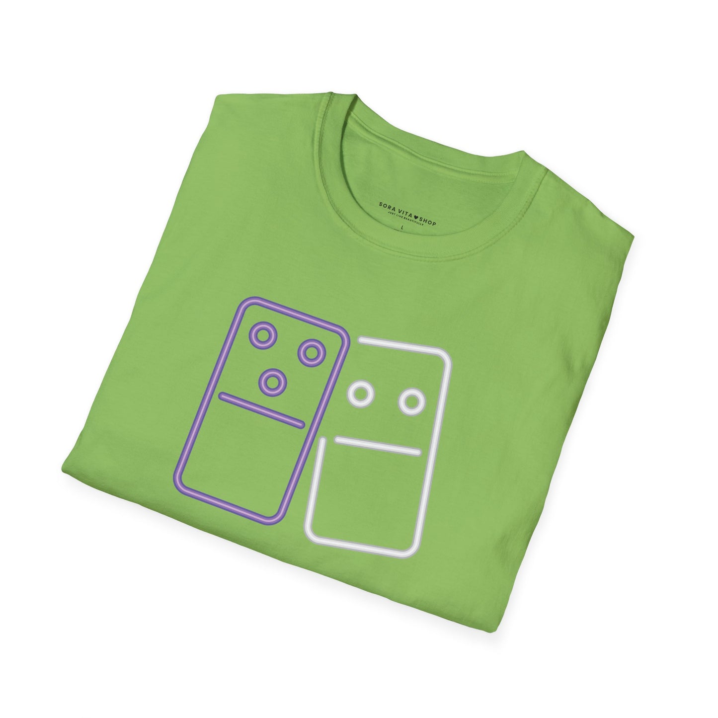 Playful Dominoes T‑Shirt Unisex Softstyle Tee for Game Nights, Fall Fun & Birthday Gifts