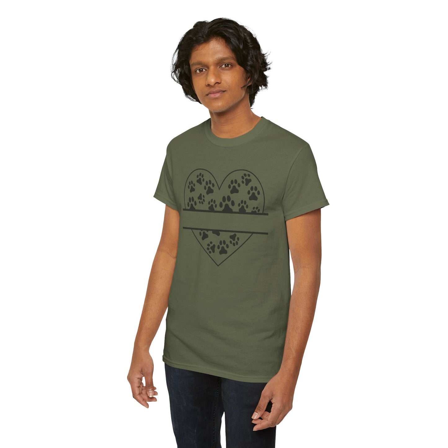 Paw Print Love Tee – Heart Paw Design Shirt for Proud Pet Parents, Dog Moms & Animal Lovers