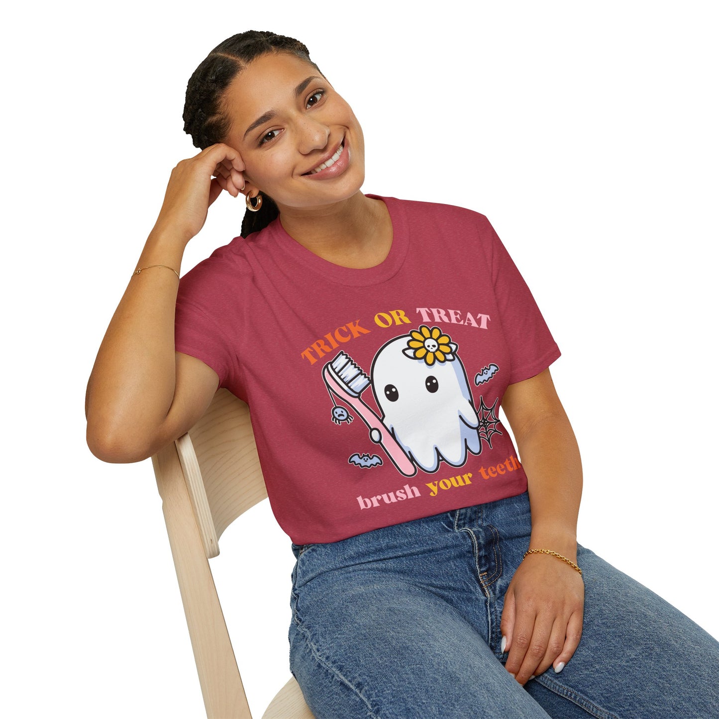 Halloween Tooth Care Ghost Tee – Fun Spooky Season Shirt for Kids & Adults, Trick‑or‑Treat & Party Ready