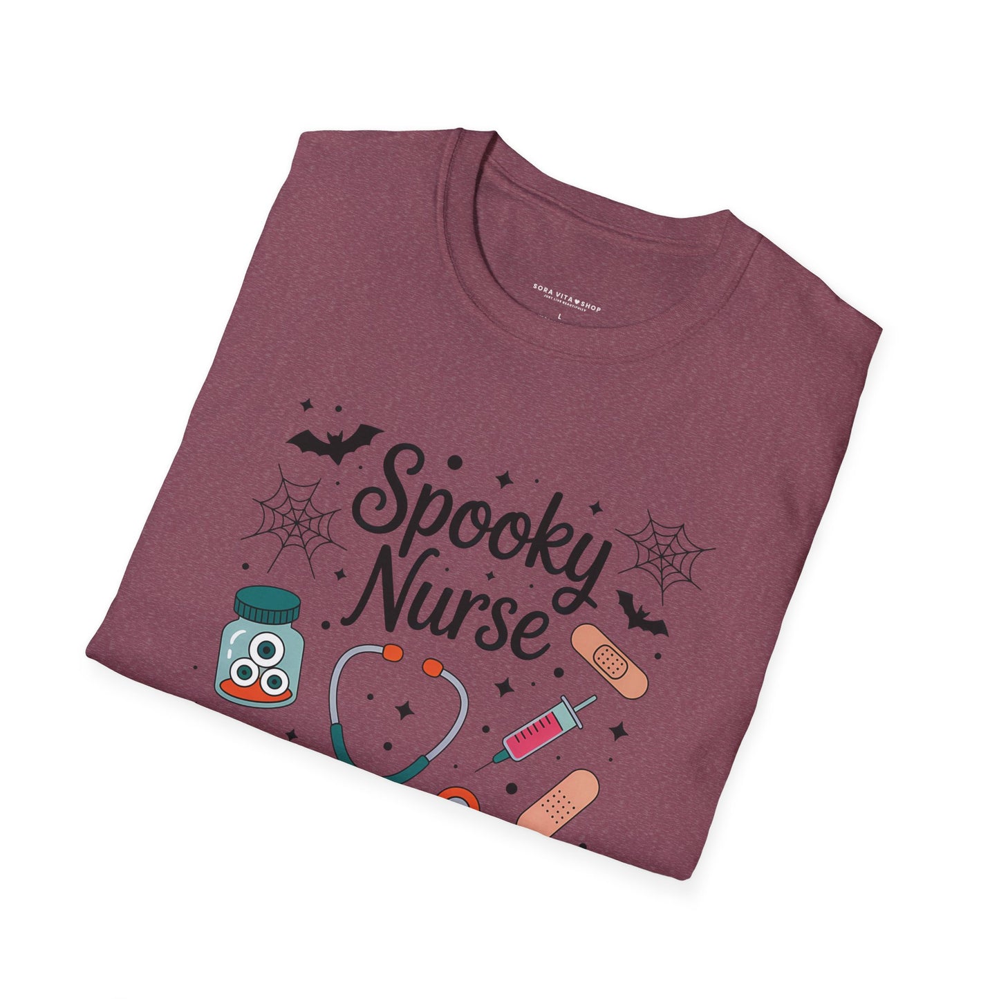 Spooky Nurse Halloween Tee – Funny Medical Staff Shirt for Festive Fall Fun & Costume Parties