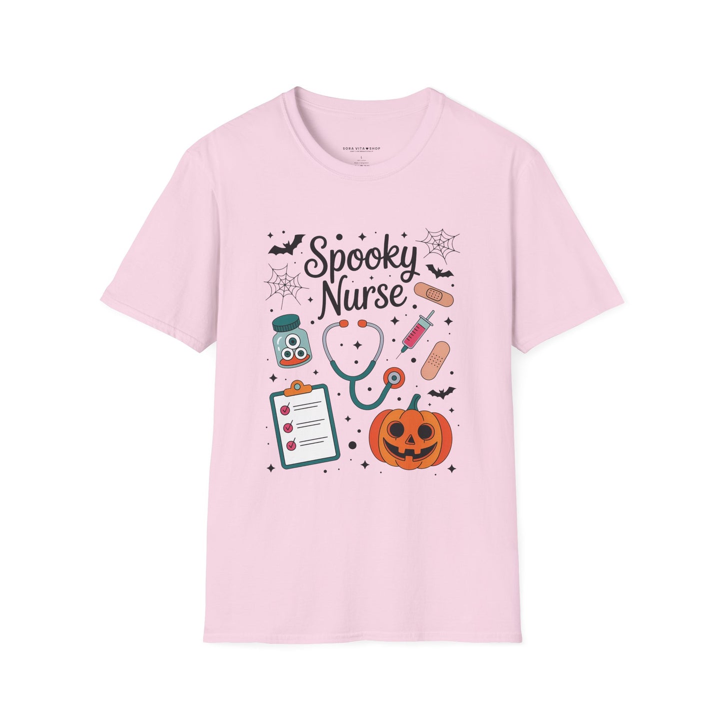 Spooky Nurse Halloween Tee – Funny Medical Staff Shirt for Festive Fall Fun & Costume Parties