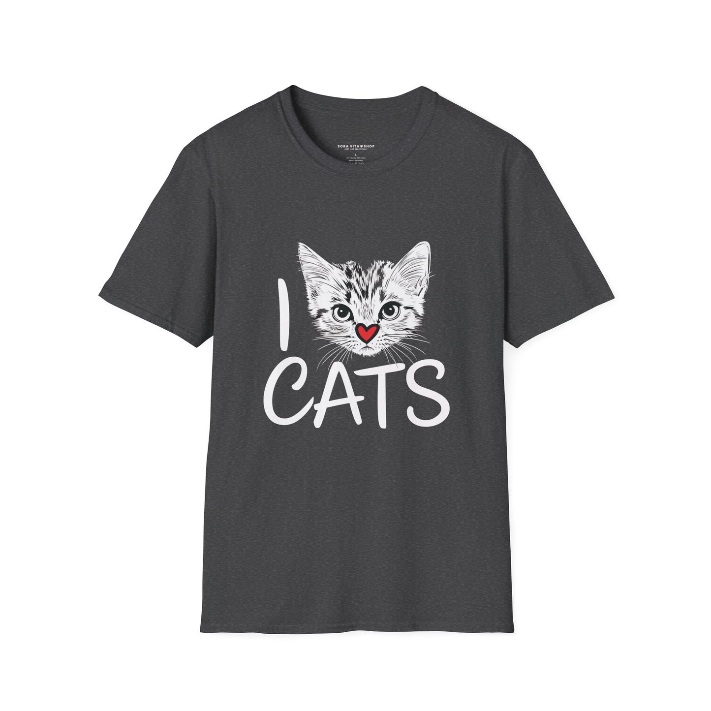 I CATS Funny Tee | Softstyle Comfort for Cat Lovers, Pet Owners & Everyday Durability