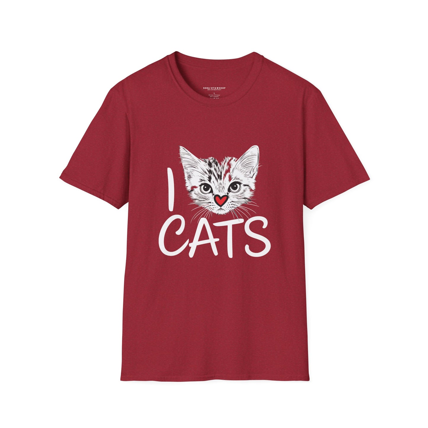 I CATS Funny Tee | Softstyle Comfort for Cat Lovers, Pet Owners & Everyday Durability