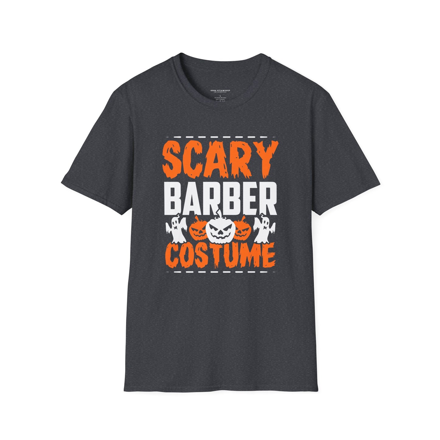 Halloween Scary Barber Tee – Funny Spooky Costume Shirt for Parties, Barbers & Hair Enthusiasts