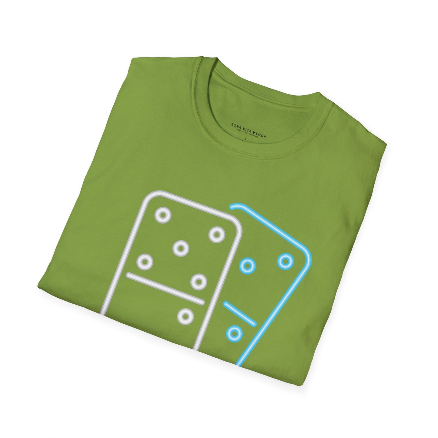 Domino Game Night T‑Shirt Unisex Softstyle Tee | Fun Casual Wear for Gamers, Family Nights & Fall Style
