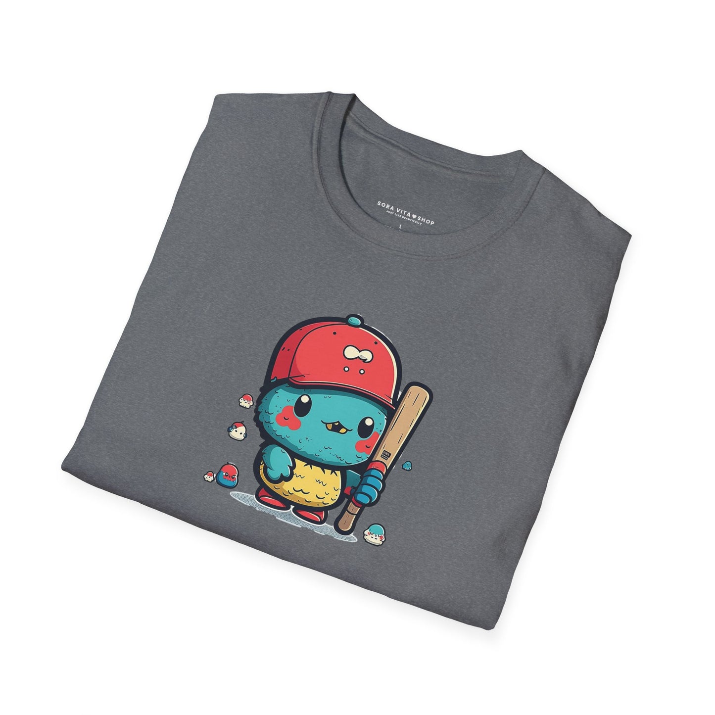 Adorable Cartoon Baseball Tee ⚾ | Fun Unisex Comfort for Kids & Adults, Perfect for Birthdays, Camps & Everyday Play