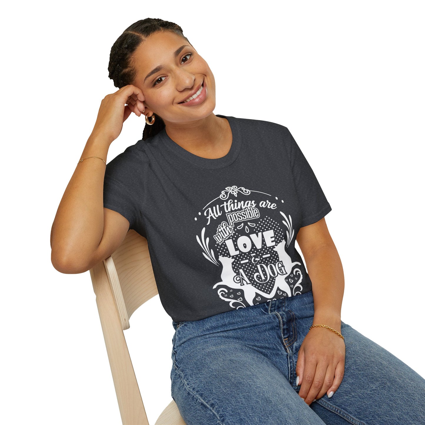 Dog Lover’s Quote Tee | Softstyle Comfort for Pet Parents, Dog Walkers & Everyday Animal Lovers