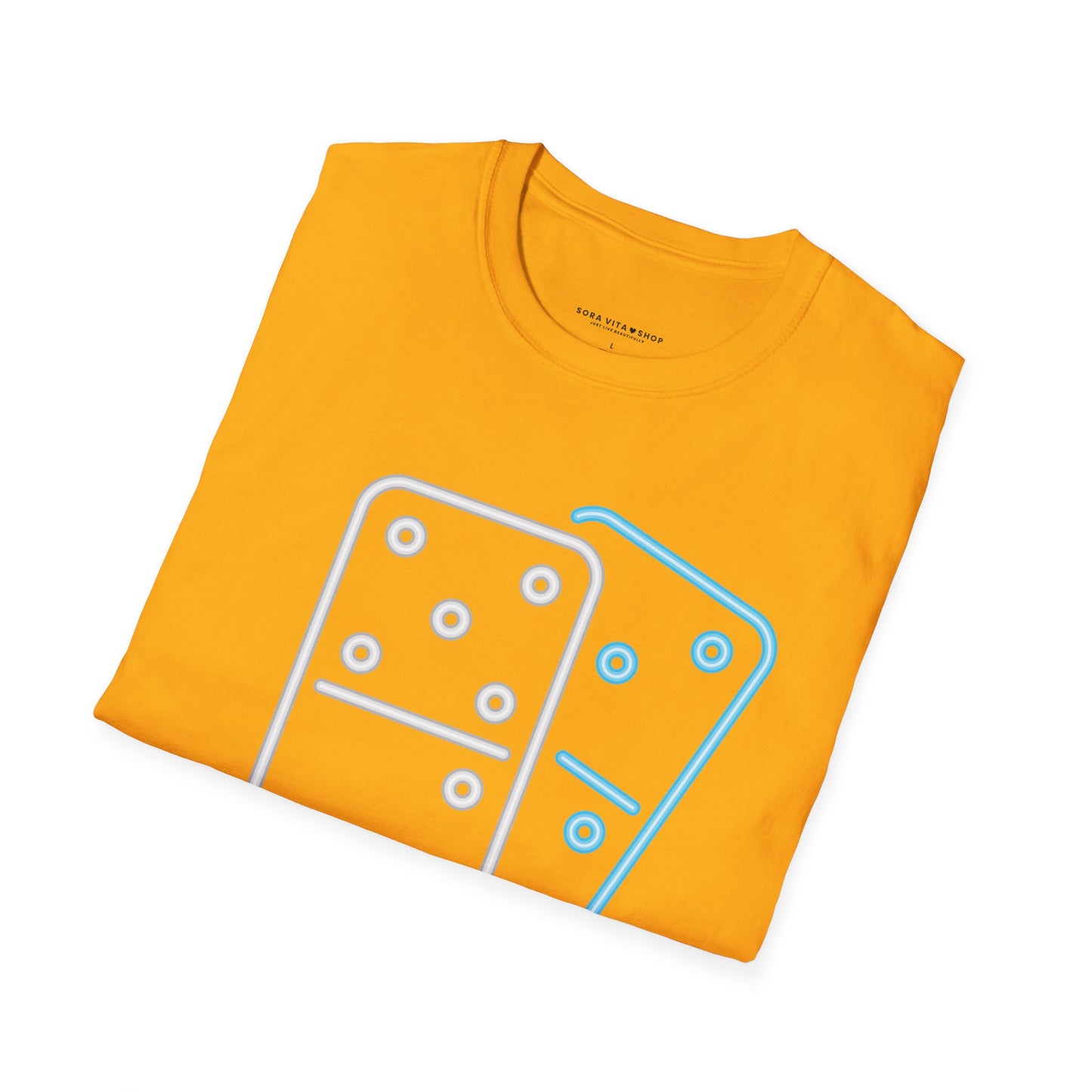 Domino Game Night T‑Shirt Unisex Softstyle Tee | Fun Casual Wear for Gamers, Family Nights & Fall Style