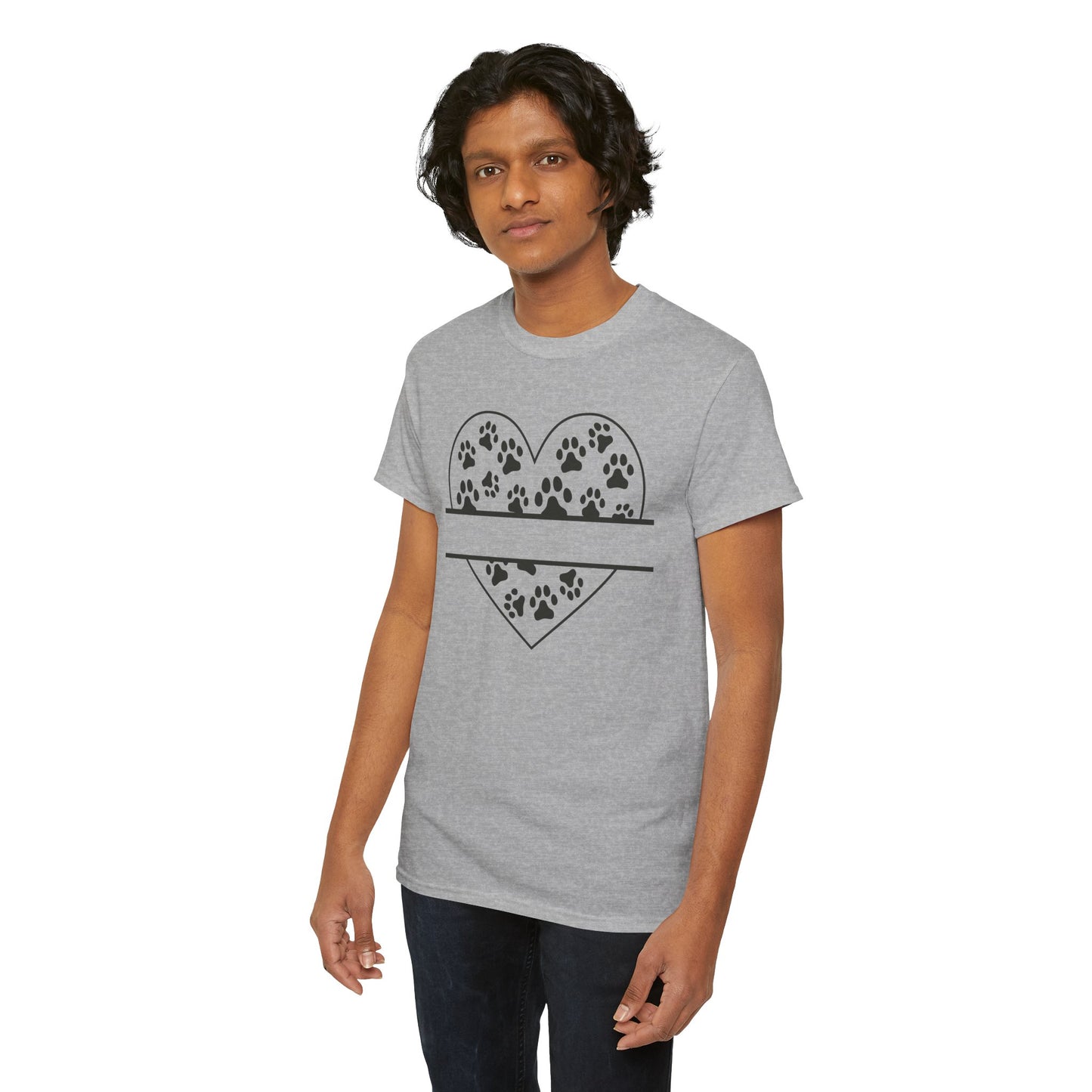 Paw Print Love Tee – Heart Paw Design Shirt for Proud Pet Parents, Dog Moms & Animal Lovers