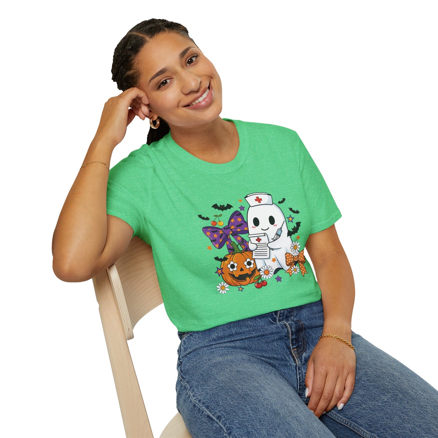 Halloween Ghost Tee – Cute & Spooky Unisex Shirt for Trick‑or‑Treat Fun and Fall Festivities