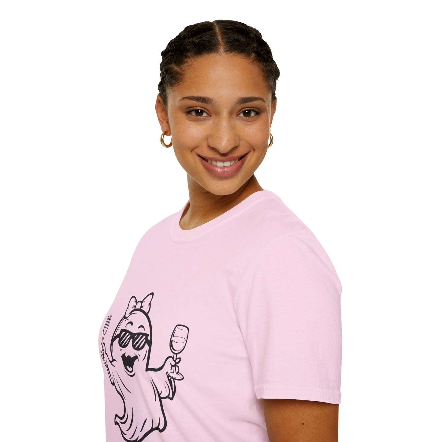 Ghostly Wine Lover Tee – Funny Halloween & Party Shirt for Spooky Wine Fans