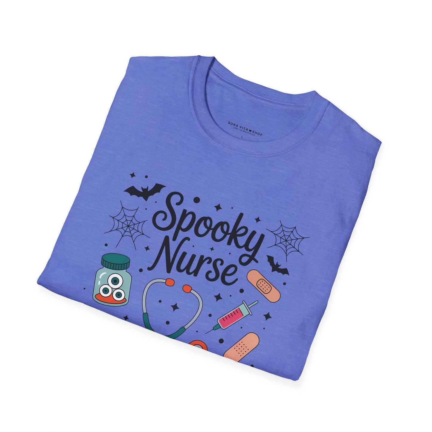 Spooky Nurse Halloween Tee – Funny Medical Staff Shirt for Festive Fall Fun & Costume Parties