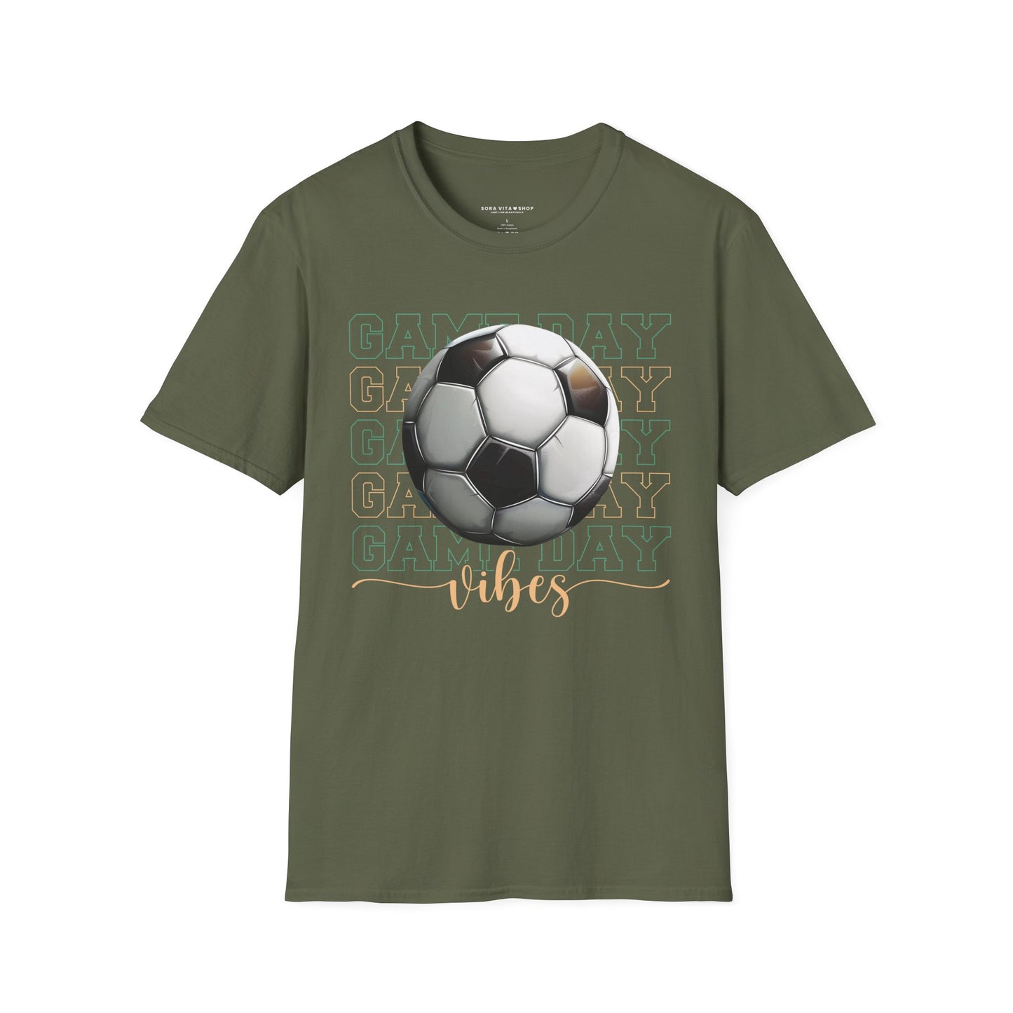 Game Day Vibes T‑Shirt – Soccer Fan Tee for Match Day Energy, Comfort & Team Spirit