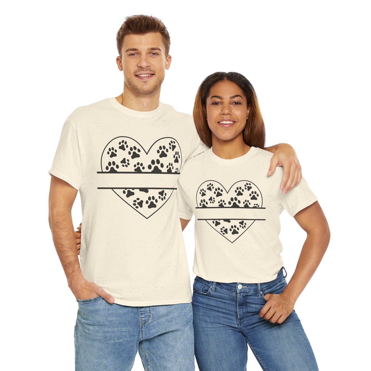 Paw Print Love Tee – Heart Paw Design Shirt for Proud Pet Parents, Dog Moms & Animal Lovers