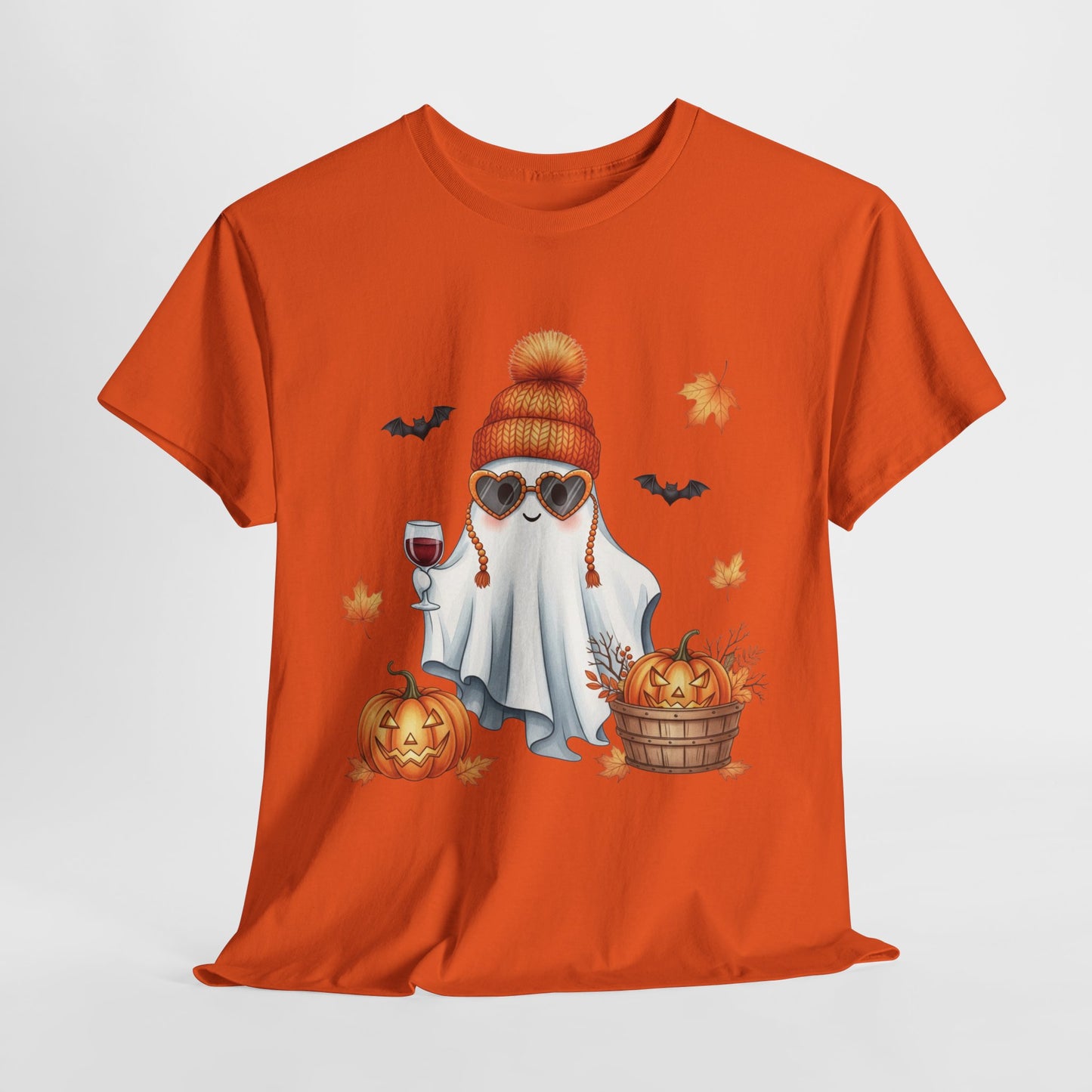Spooky‑Cute Ghost Halloween Tee | Unisex Heavy Cotton Comfort for Fall Fun & Festive Vibes