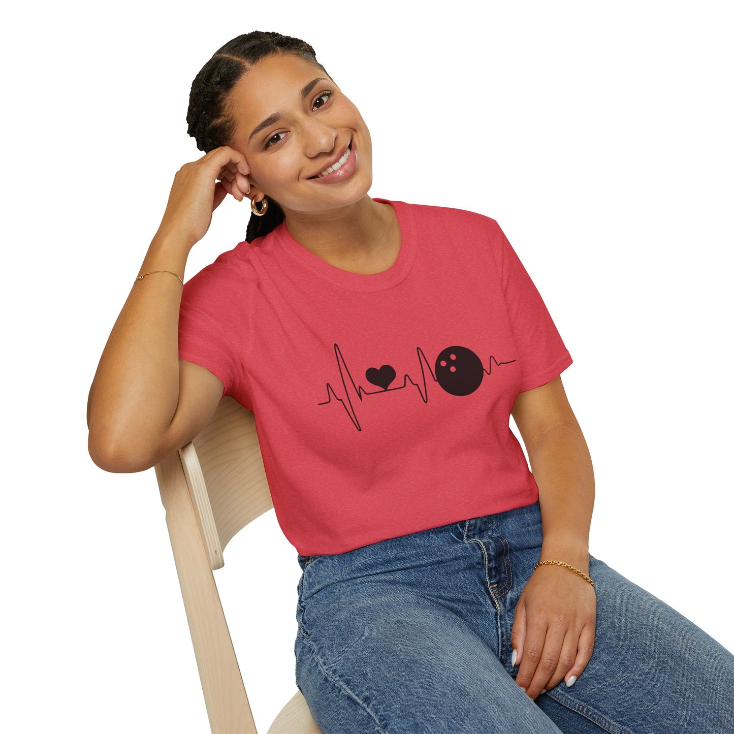 Heartbeat Bowling Softstyle Tee – All‑Day Comfort, Game‑Day Energy, Perfect Gift for Bowlers & Alley Legends