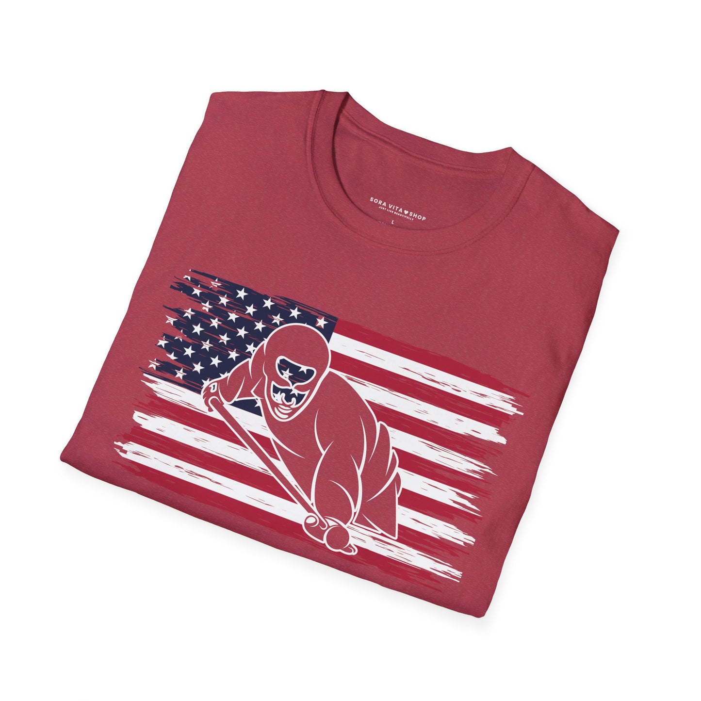 American Flag Billiards Tee – Fall‑Ready Comfort, Game‑Day Energy