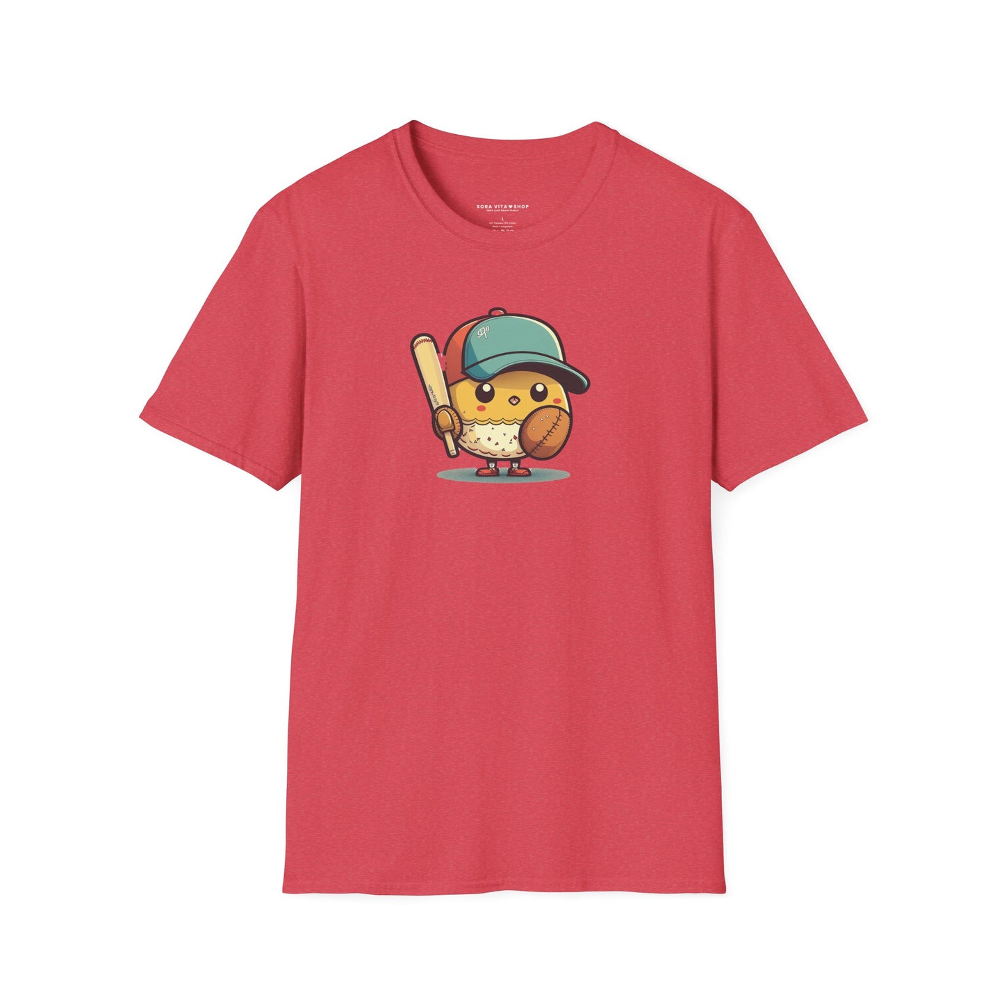 Playful Baseball Chick Softstyle Tee 🐥⚾ | Cute Unisex Comfort for Sports Lovers, Spring Fun & Everyday Style