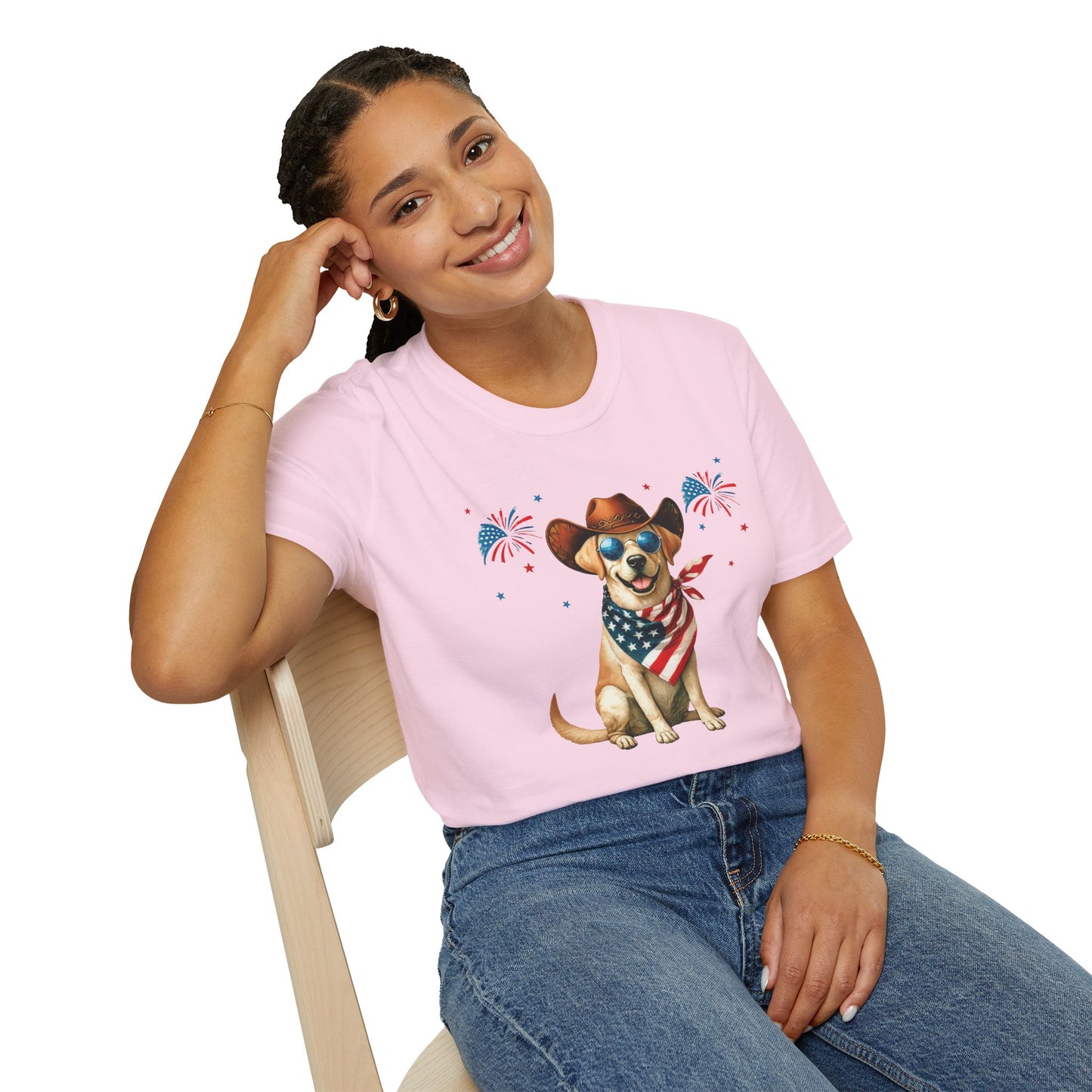 Patriotic Dog Tee | Softstyle Comfort for Dog Lovers, Print‑Perfect Finish & Everyday Wear