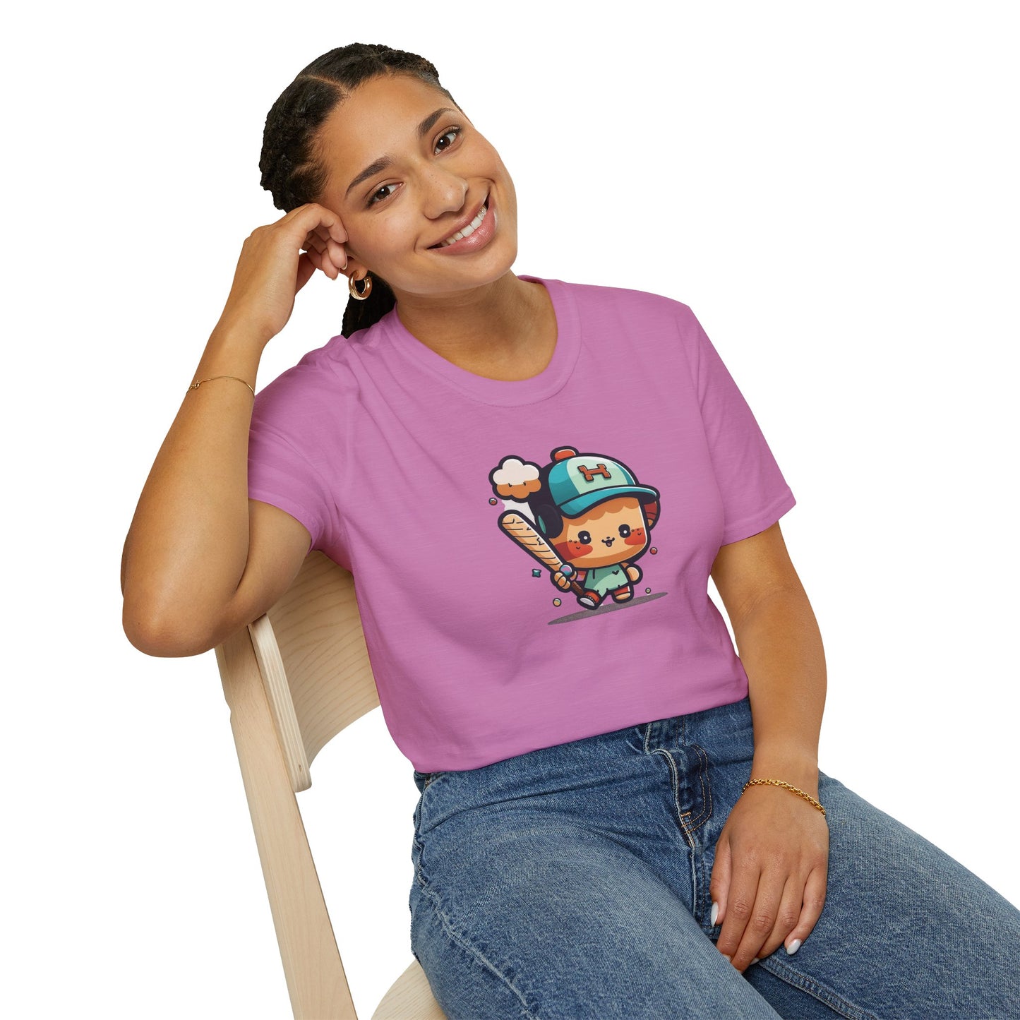 Cute Kid’s Baseball Softstyle Tee | Fun Unisex Comfort for Summer Play, Sports Fans & Everyday Joy