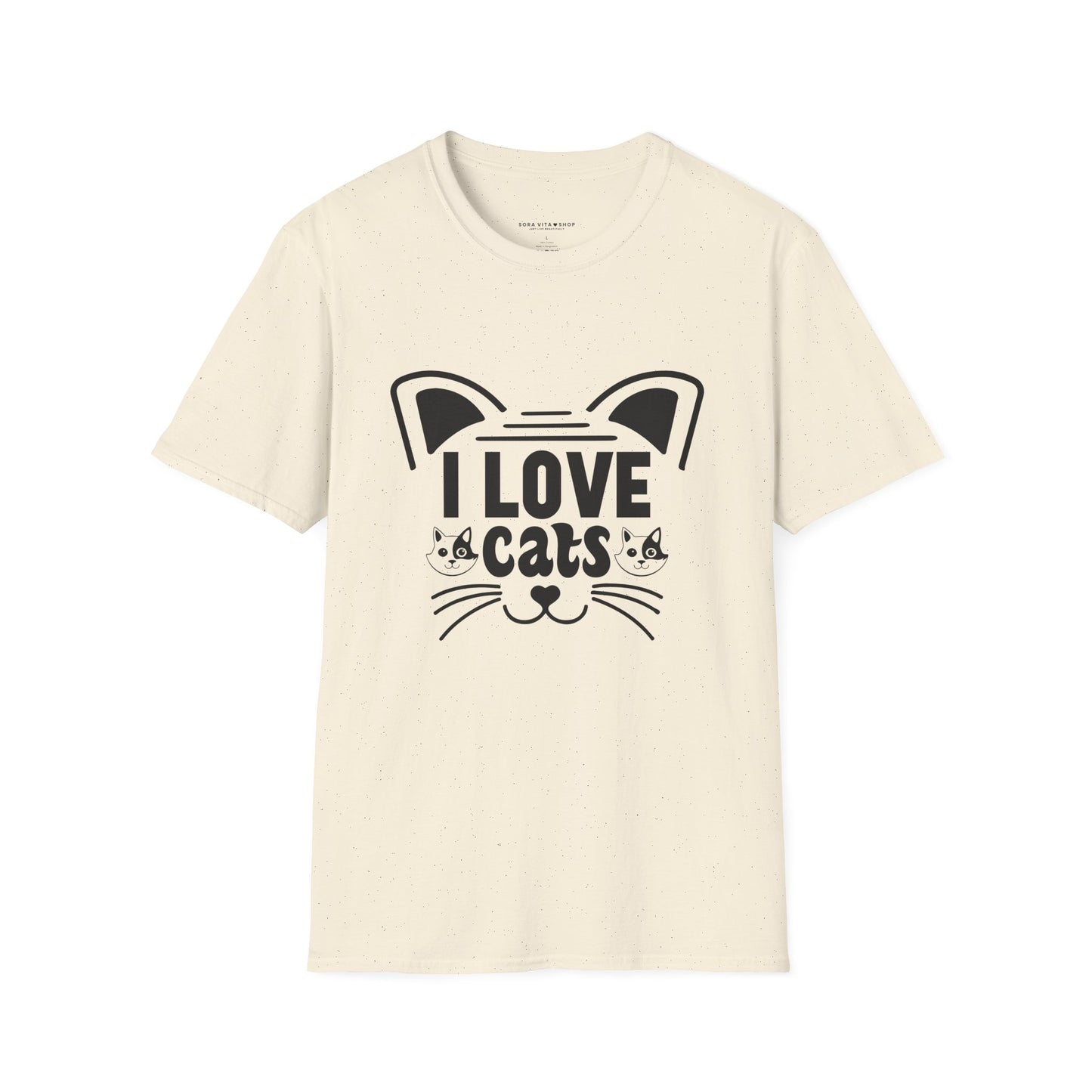 I LOVE Cats Tee | Softstyle Comfort for Pet Owners, Animal Lovers & Everyday Cat Joy