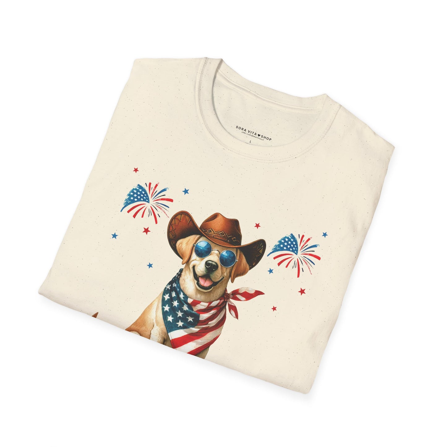 Patriotic Dog Tee | Softstyle Comfort for Dog Lovers, Print‑Perfect Finish & Everyday Wear