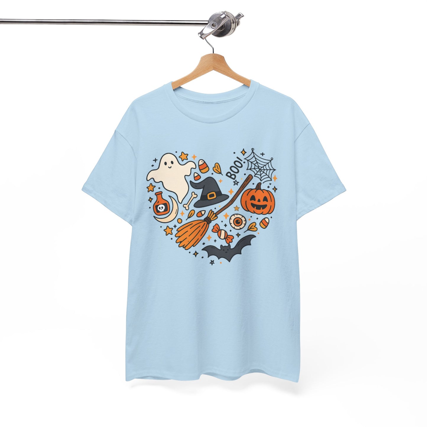 Spooky‑Sweet Halloween Heart Tee | Unisex Heavy Cotton Comfort for Trick‑or‑Treat & Fall Fun