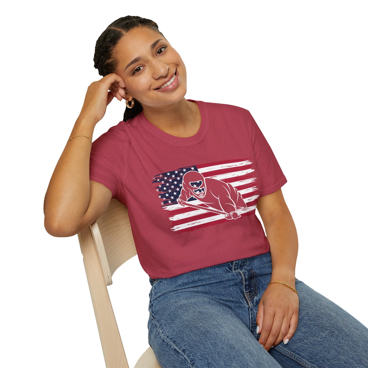 American Flag Billiards Tee – Fall‑Ready Comfort, Game‑Day Energy