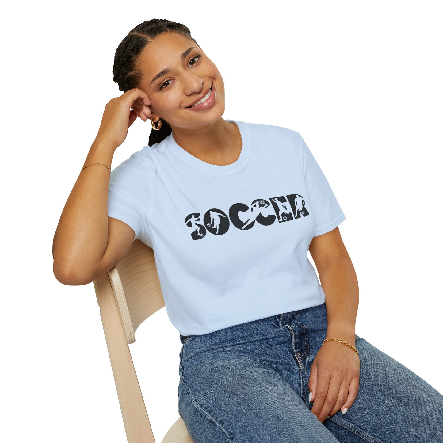 Goal‑Getter Comfort – Soccer Fan Unisex Softstyle Tee | All‑Day Wear, Game‑Day Energy, Perfect Gift for Players & Supporters