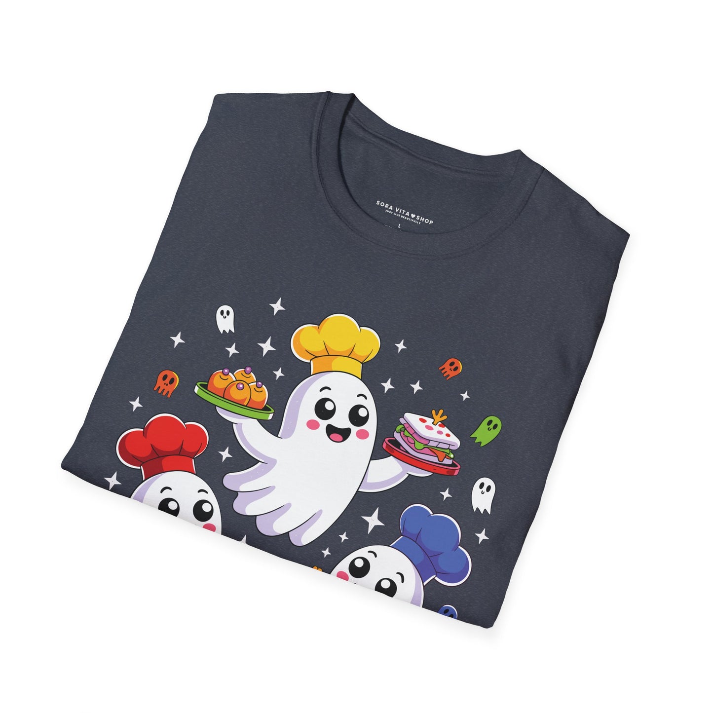 Ghostly Chefs Halloween Tee – Cute Spooky Kitchen Shirt for Foodie Fun & Costume Parties