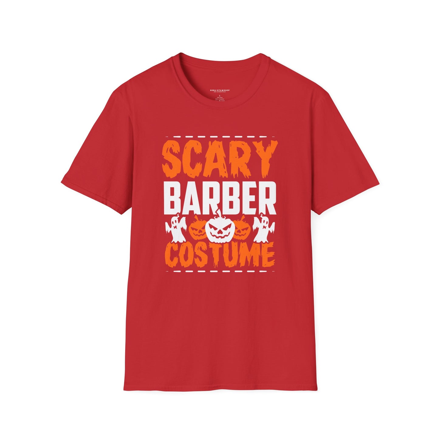 Halloween Scary Barber Tee – Funny Spooky Costume Shirt for Parties, Barbers & Hair Enthusiasts