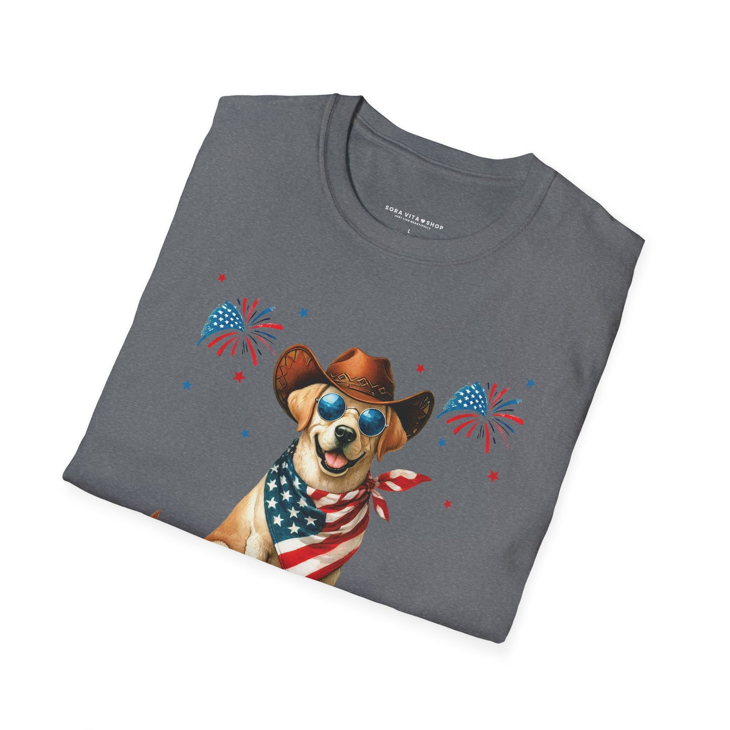 Patriotic Dog Tee | Softstyle Comfort for Dog Lovers, Print‑Perfect Finish & Everyday Wear