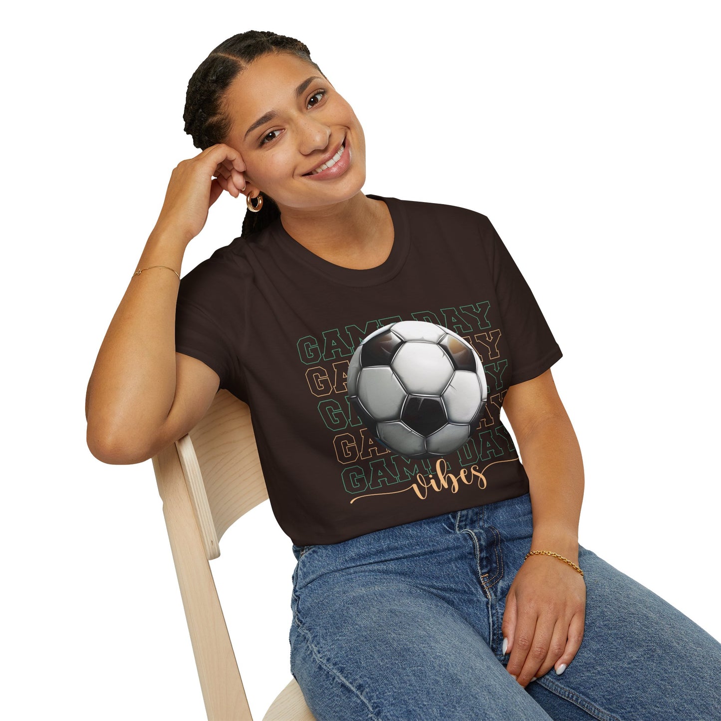 Game Day Vibes T‑Shirt – Soccer Fan Tee for Match Day Energy, Comfort & Team Spirit