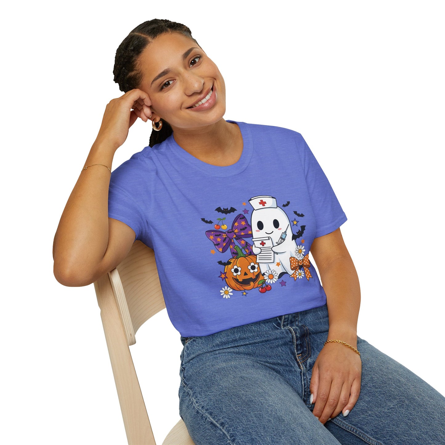 Halloween Ghost Tee – Cute & Spooky Unisex Shirt for Trick‑or‑Treat Fun and Fall Festivities
