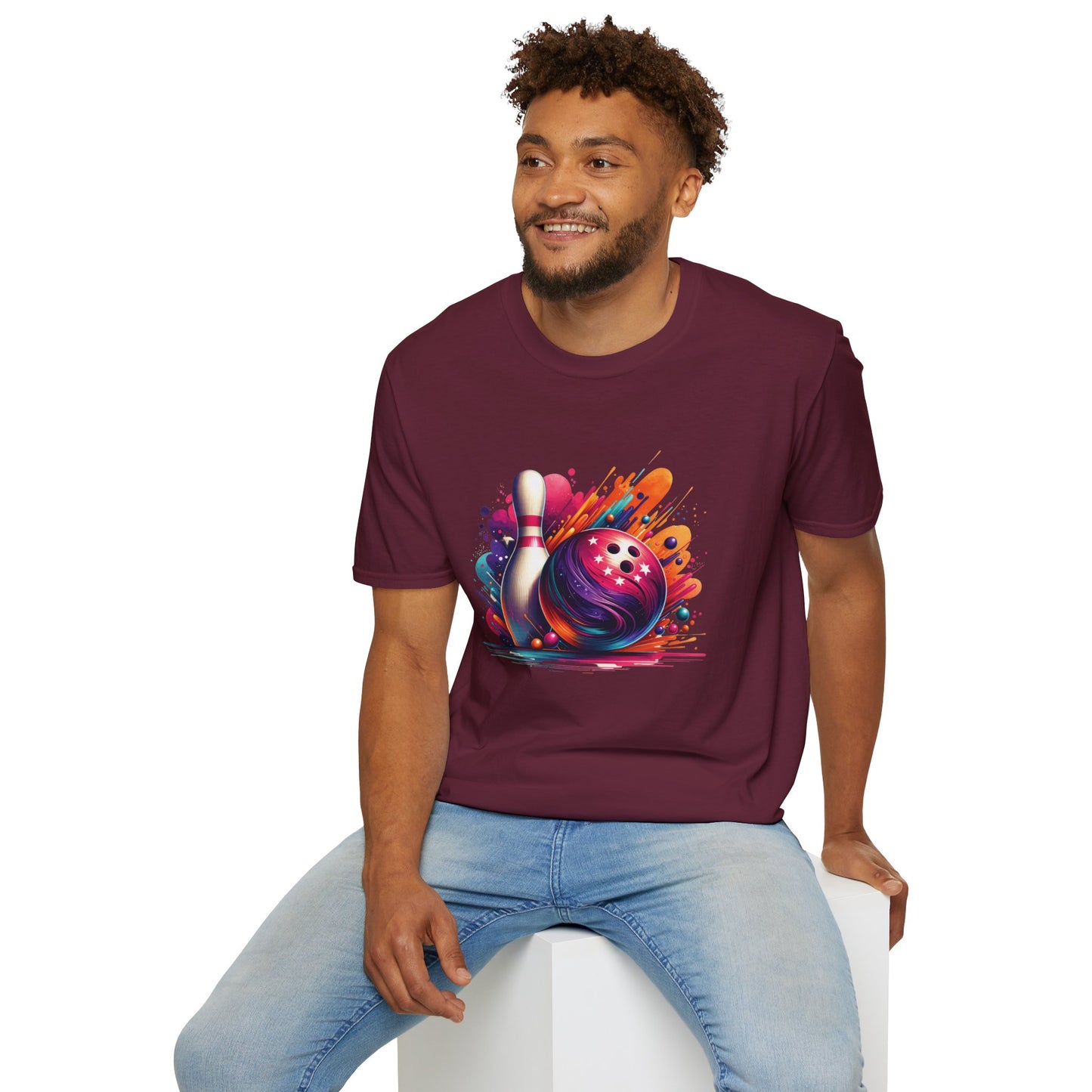 Vibrant Bowling Softstyle Tee – Colorful Game Night Energy, All‑Day Comfort, Perfect Gift for Bowlers & Sports Fans