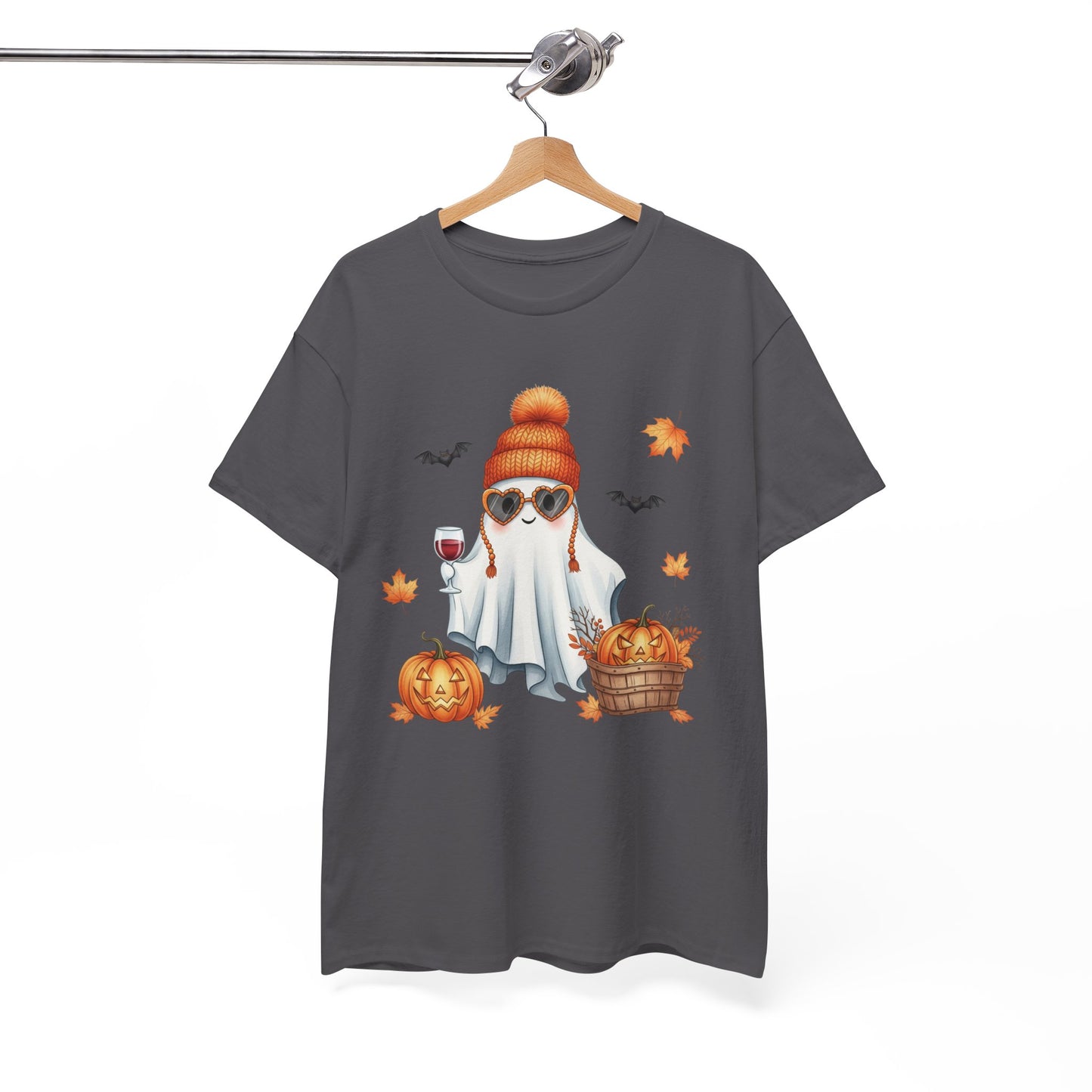 Spooky‑Cute Ghost Halloween Tee | Unisex Heavy Cotton Comfort for Fall Fun & Festive Vibes