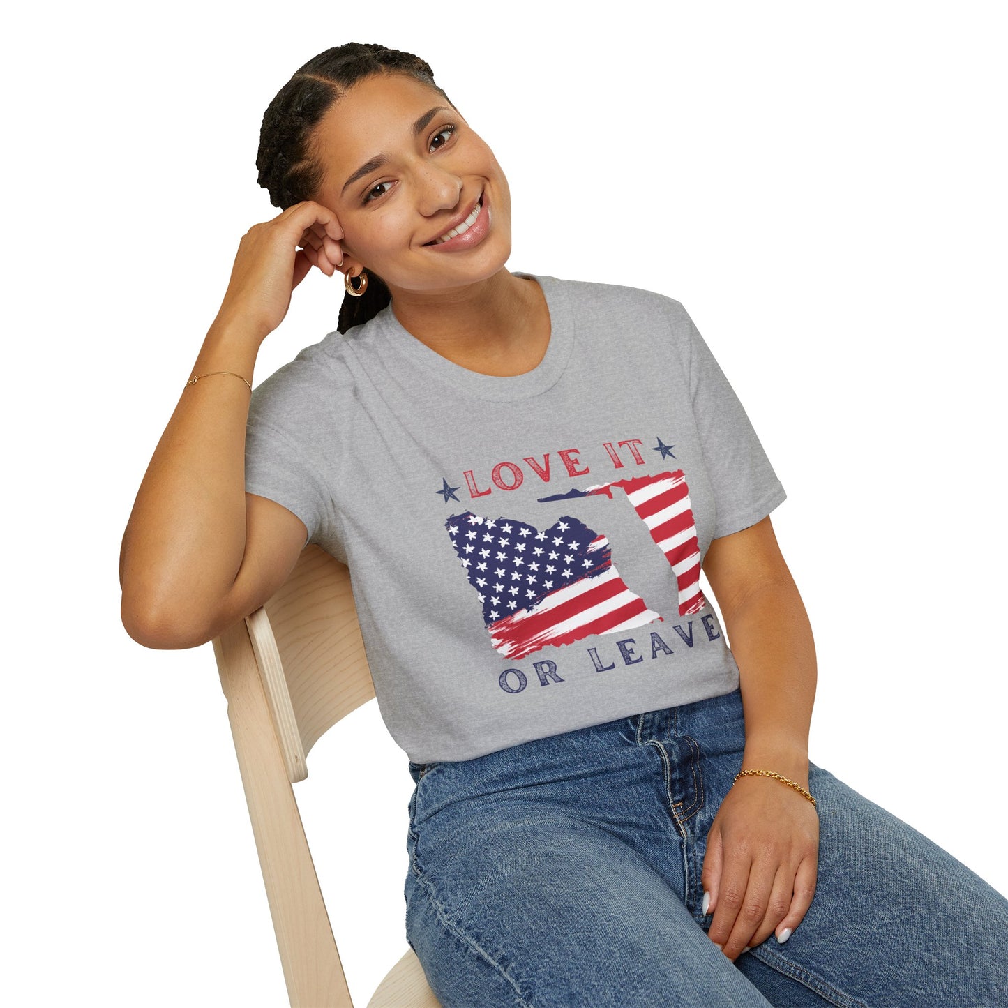 Love It or Leave Softstyle Tee – Bold USA Pride, All‑Day Comfort, Perfect for Patriots & Independence Day Celebrations