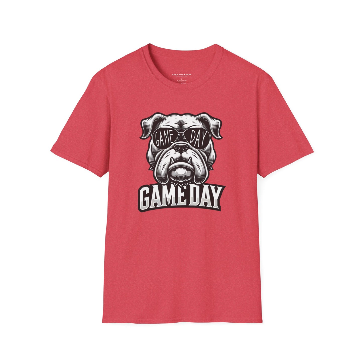 Game Day Bulldog Tee | Unisex Softstyle Comfort for Pet Lovers, Sports Fans & Everyday Style