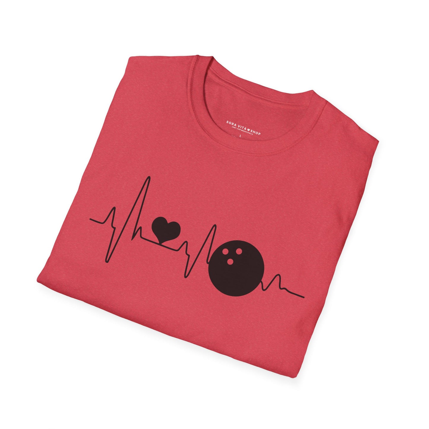 Heartbeat Bowling Softstyle Tee – All‑Day Comfort, Game‑Day Energy, Perfect Gift for Bowlers & Alley Legends