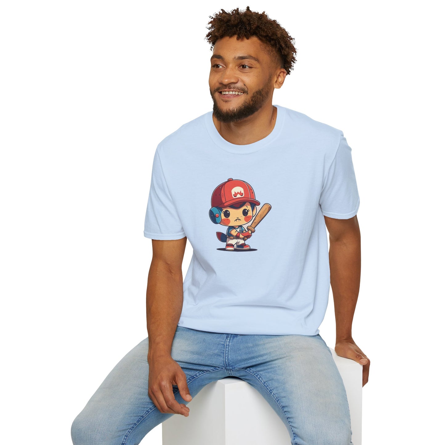 Cute Baseball Kid Softstyle Tee ⚾ | Playful Unisex Comfort for Sports Lovers, Summer Fun & Everyday Joy