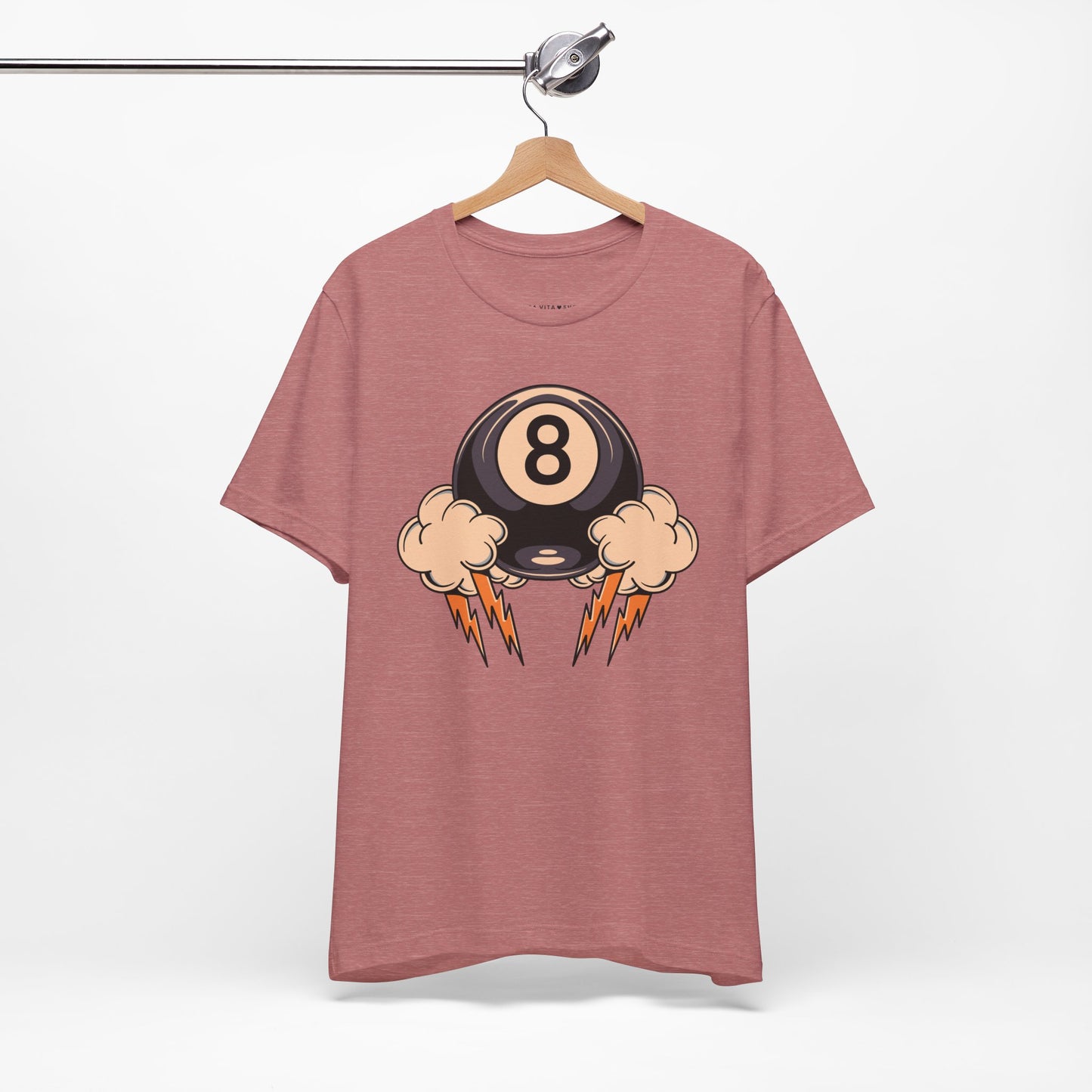 Electric Lucky 8 Ball Tee – Retro Gamer & Vintage Vibes Shirt for Fun Style & Everyday Comfort