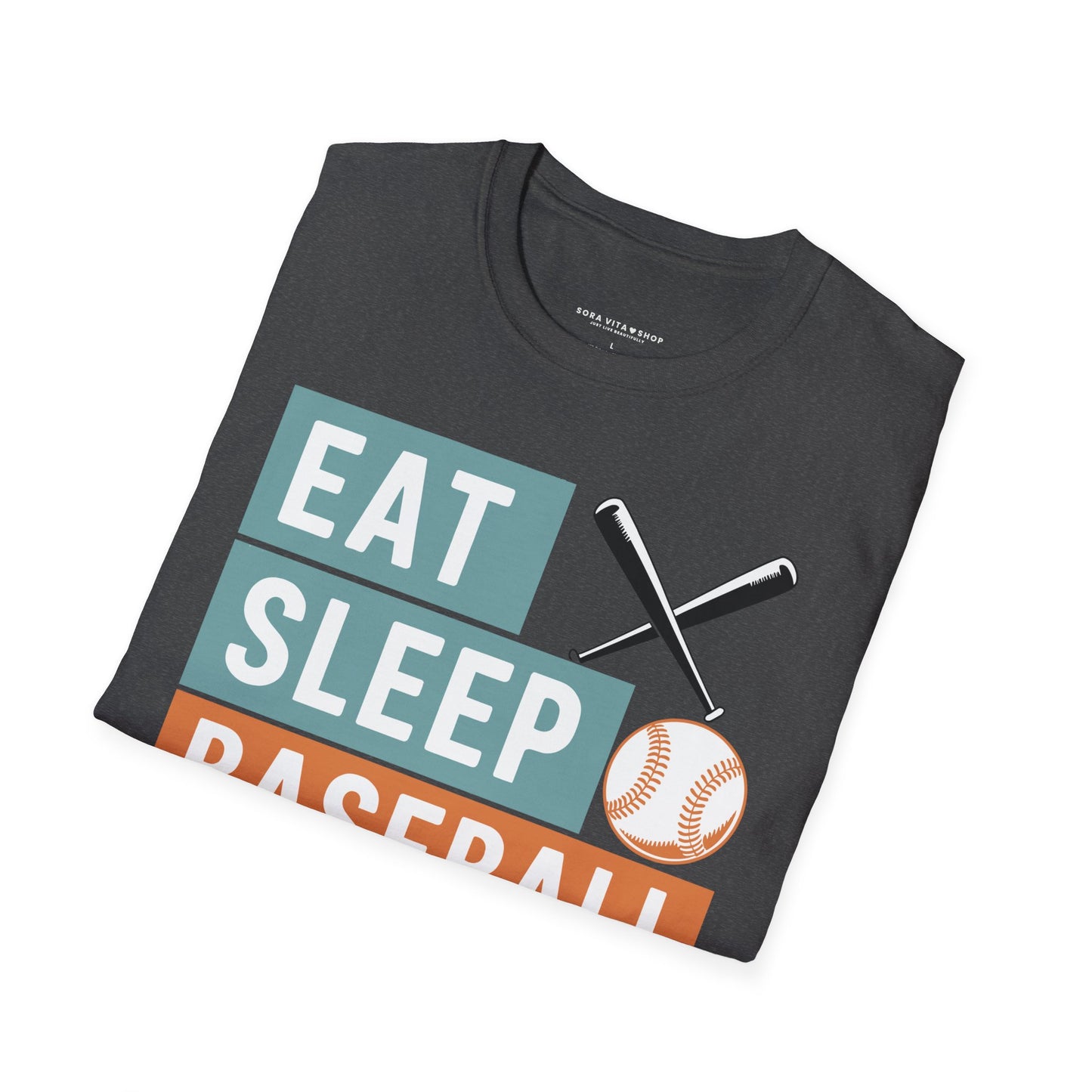 Eat Sleep Baseball Repeat T‑Shirt – Funny Baseball Lover Tee for Game Days, Players & Fans