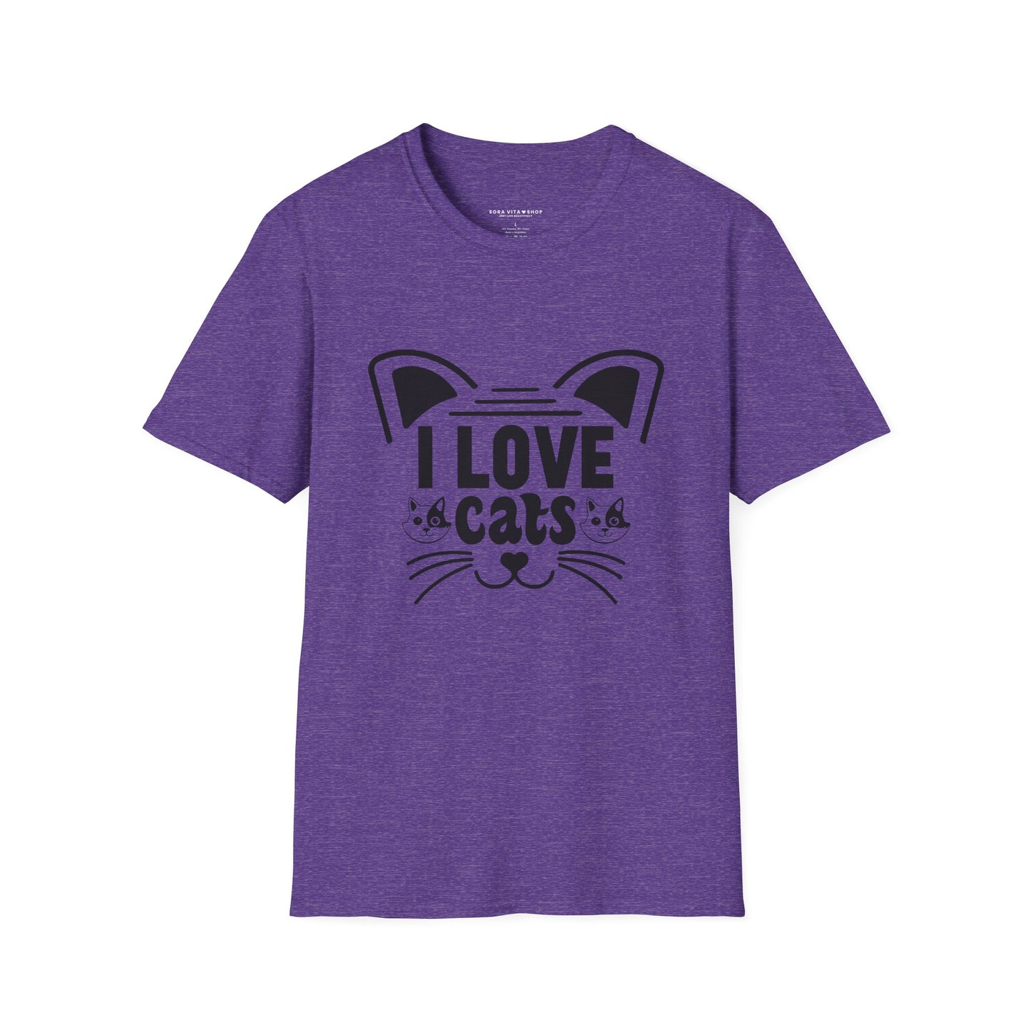 I LOVE Cats Tee | Softstyle Comfort for Pet Owners, Animal Lovers & Everyday Cat Joy