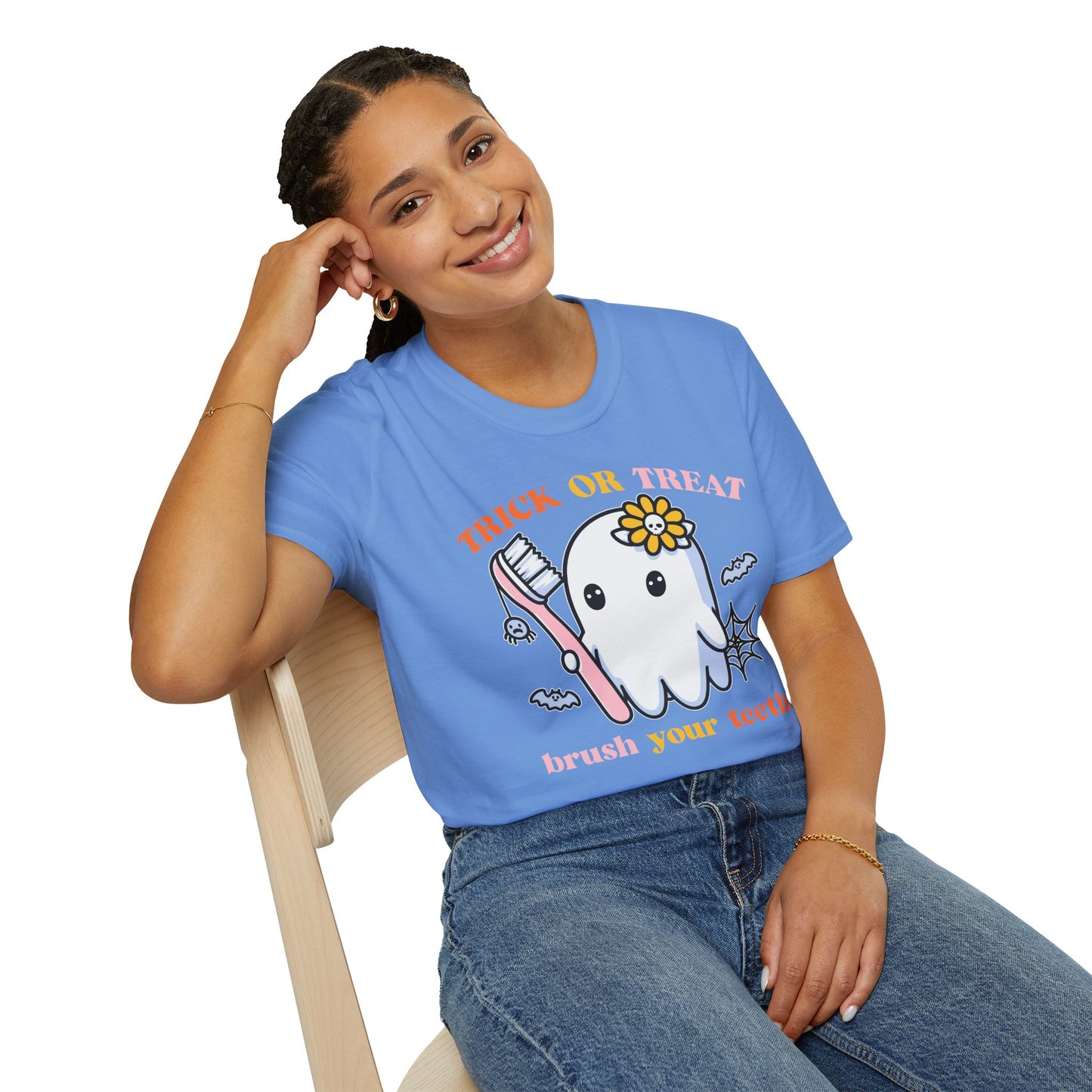 Halloween Tooth Care Ghost Tee – Fun Spooky Season Shirt for Kids & Adults, Trick‑or‑Treat & Party Ready