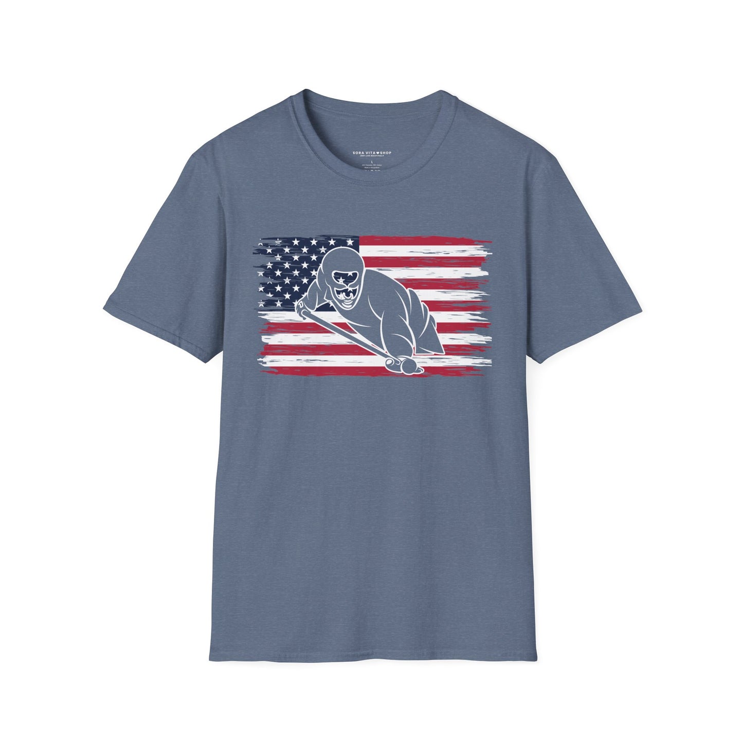 American Flag Billiards Tee – Fall‑Ready Comfort, Game‑Day Energy