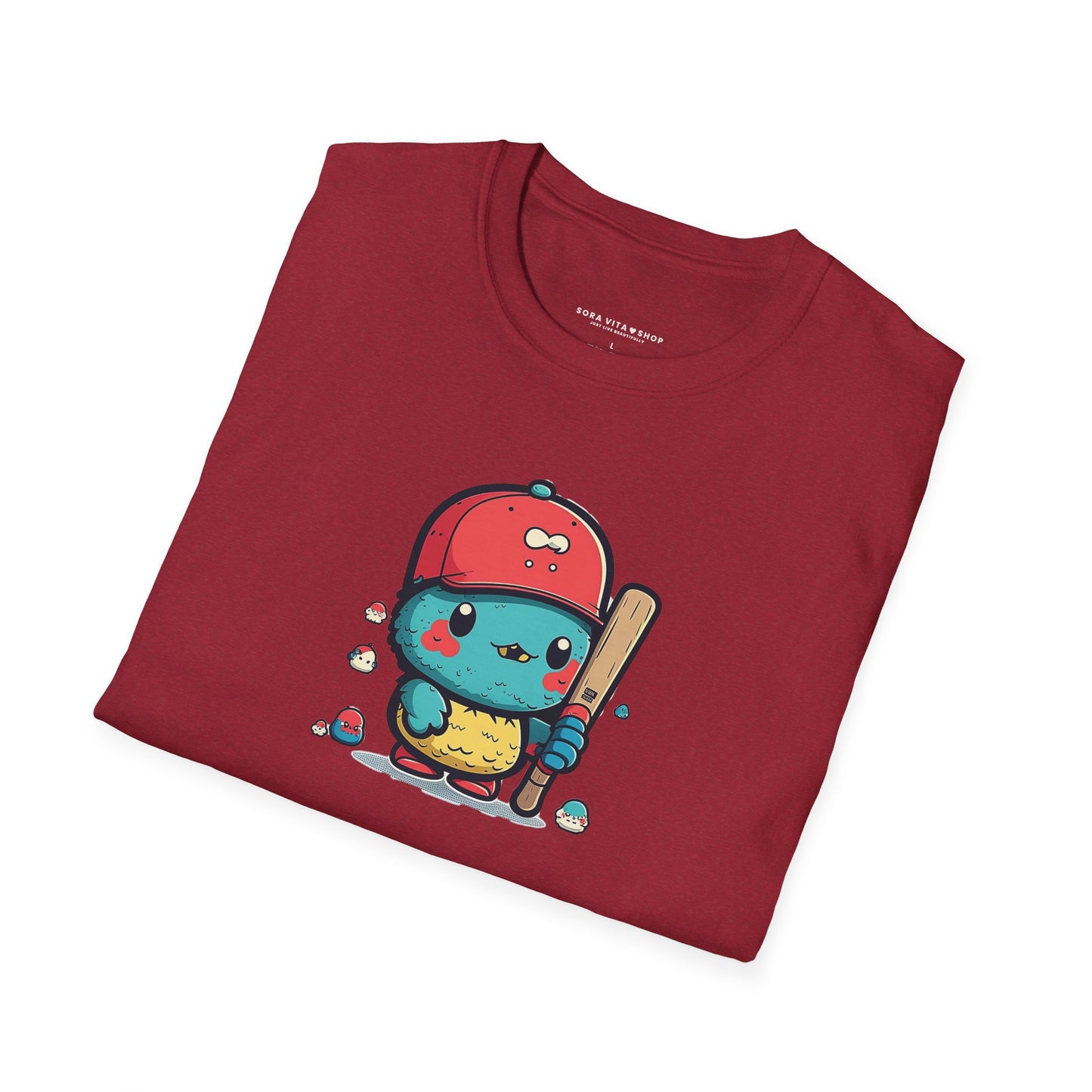 Adorable Cartoon Baseball Tee ⚾ | Fun Unisex Comfort for Kids & Adults, Perfect for Birthdays, Camps & Everyday Play