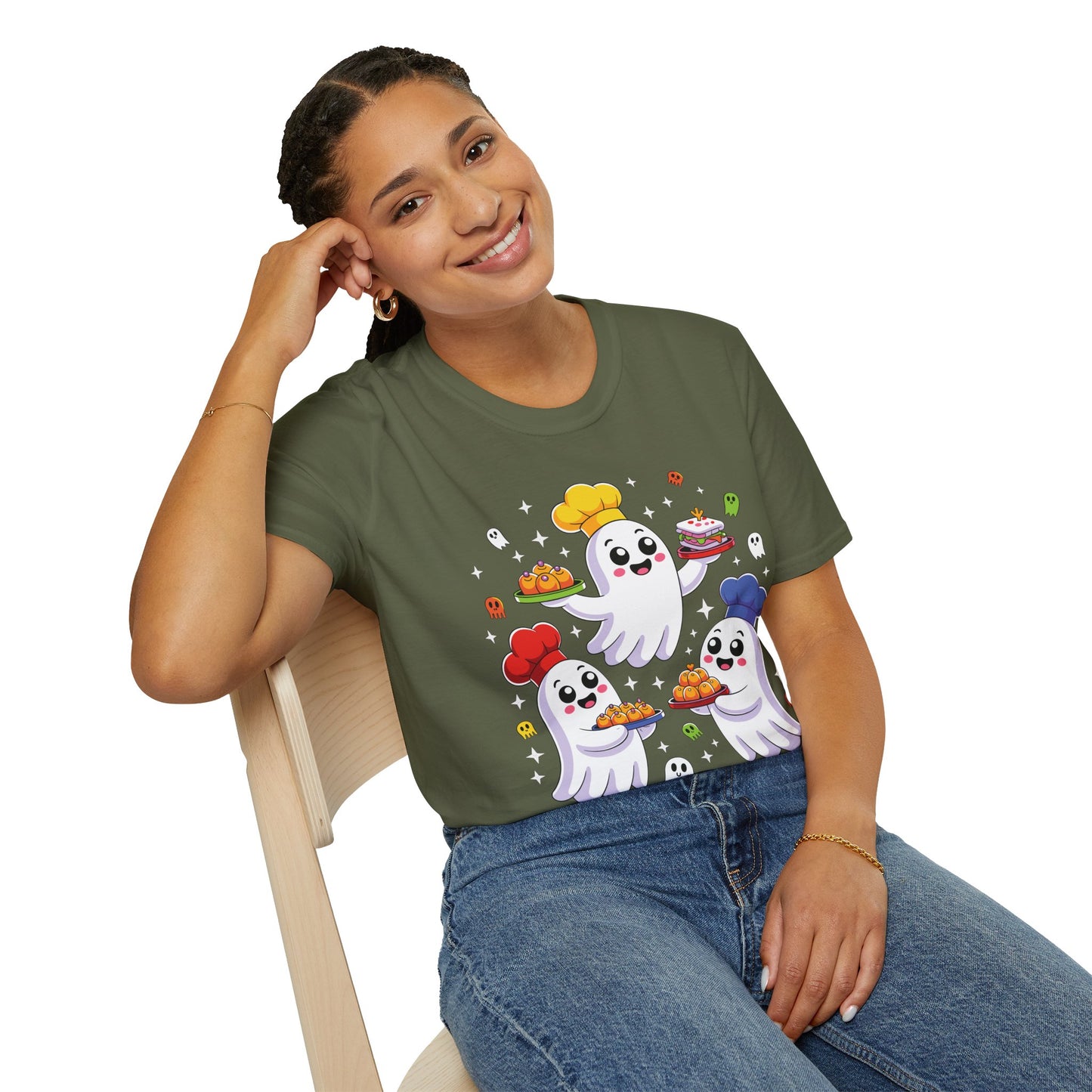 Ghostly Chefs Halloween Tee – Cute Spooky Kitchen Shirt for Foodie Fun & Costume Parties